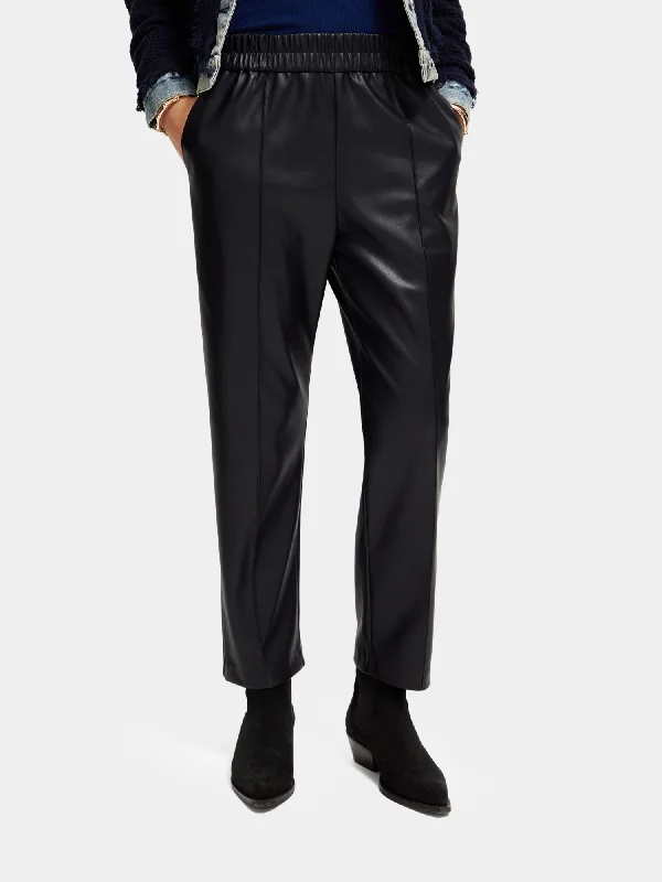 Estelle faux leather jogger pants