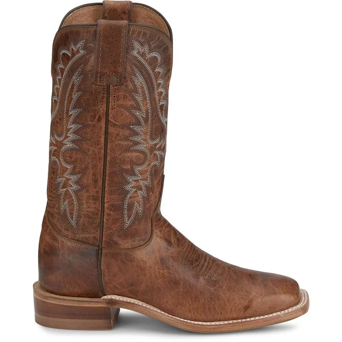 Justin Women's Bent Rail Peyton Western Boot in Amber Brown Cowhide