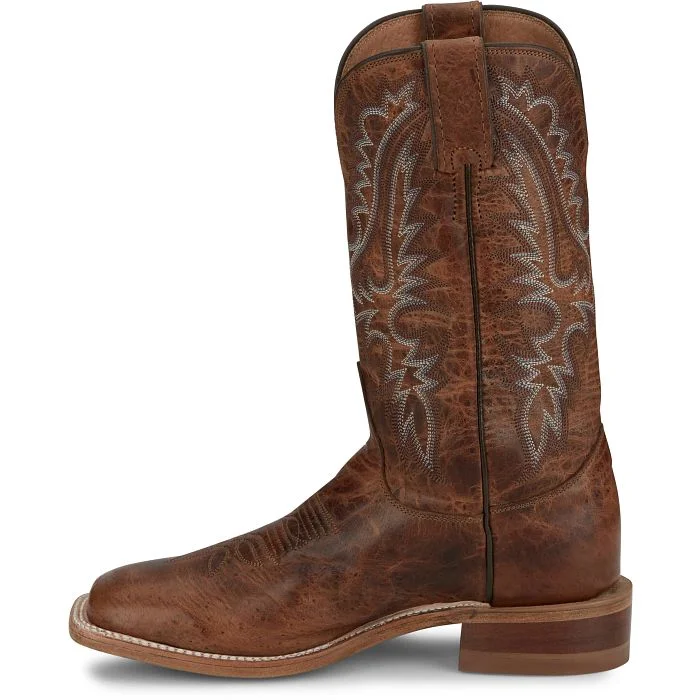 Justin Women's Bent Rail Peyton Western Boot in Amber Brown Cowhide