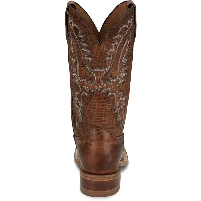 Justin Women's Bent Rail Peyton Western Boot in Amber Brown Cowhide