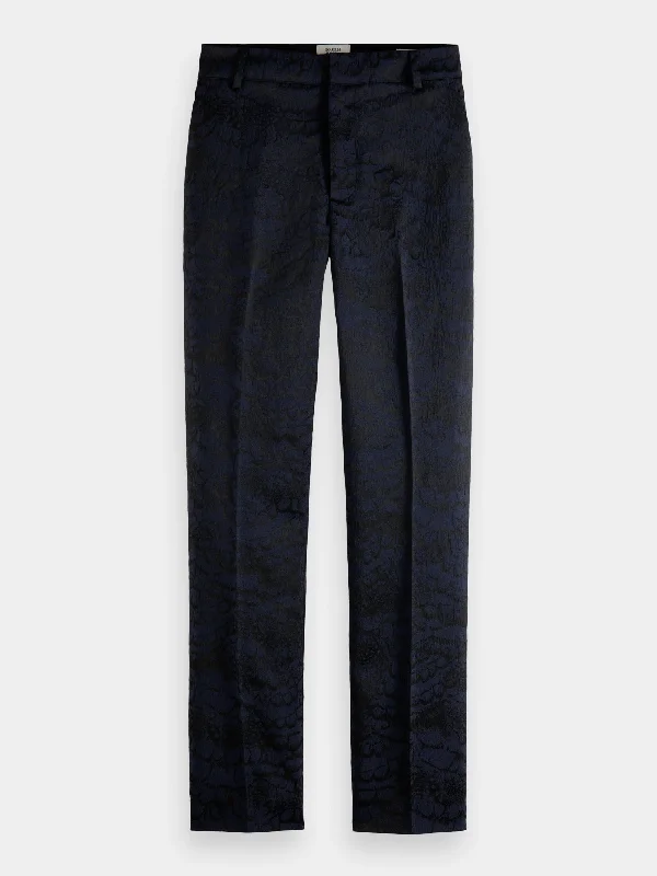 Lowry mid-rise slim-fit jacquard pants