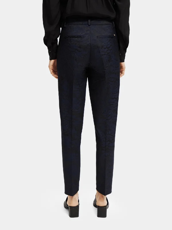 Lowry mid-rise slim-fit jacquard pants