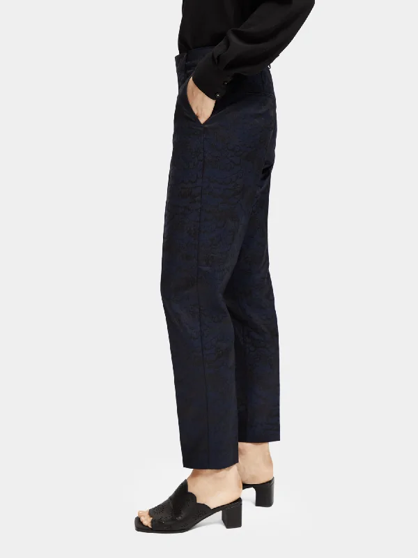 Lowry mid-rise slim-fit jacquard pants