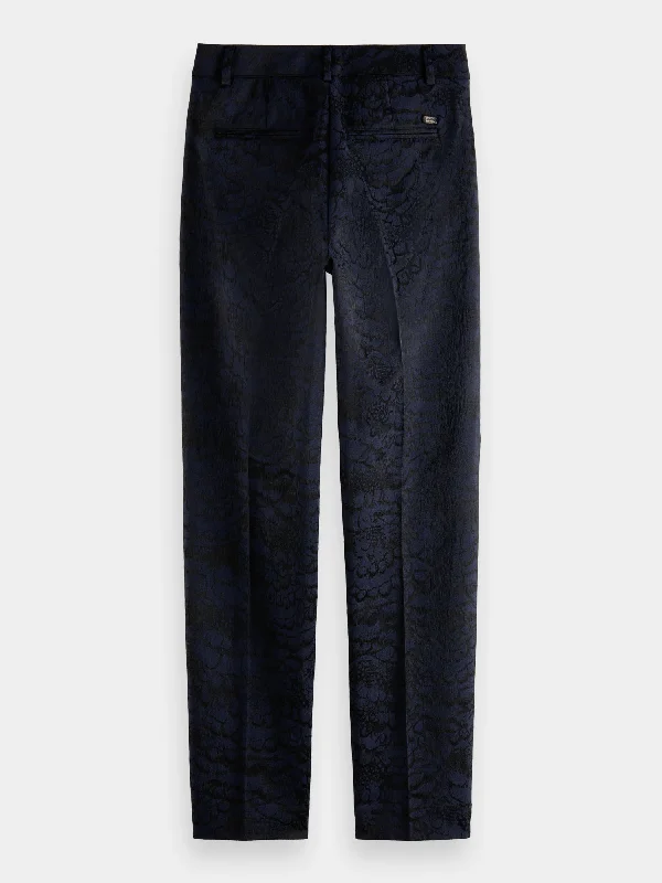 Lowry mid-rise slim-fit jacquard pants