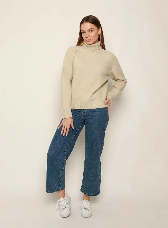 Martina Turtle Neck Knit-SAND