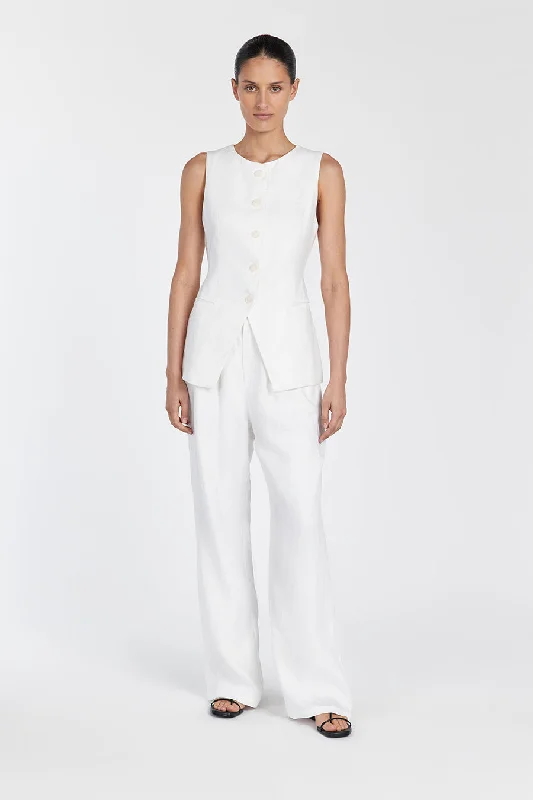 NORAH WHITE LINEN PANT