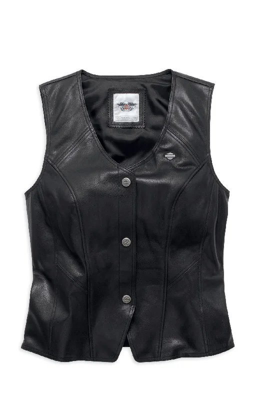 Harley-Davidson Women's Essentials Leather Riding Vest 98093-16VW