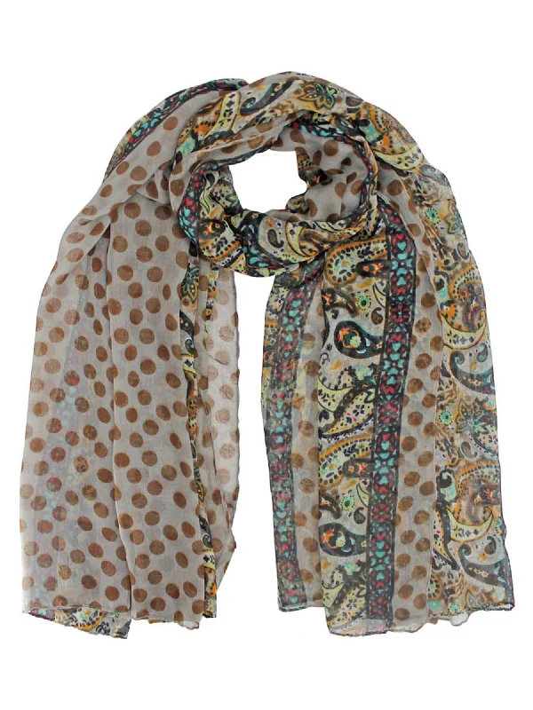 Paisley & Polka Dot Scarf Wrap